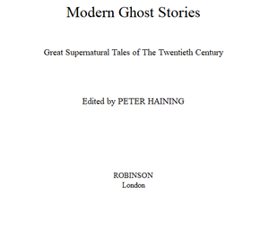 The Mammoth Book of Modern Ghost Stories