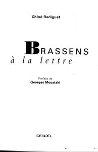 Brassens ... à la lettre