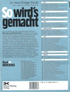 So Wird´s Gemacht - Mercedes W 124 ab Januar '85