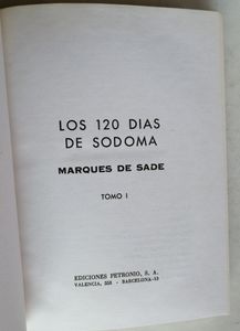 Los 120 Dias De Sodoma (Tomo I)