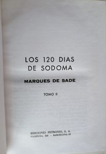 Los 120 Dias De Sodoma (Tomo II)