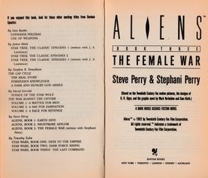 Aliens: The Female War