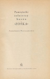 Pamiętniki Żołnierzy Baonu Zośka