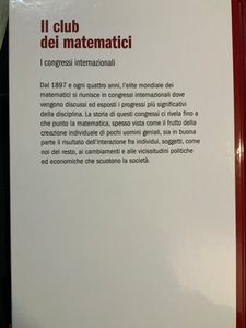 Il Club Dei Matematici. I Congressi Internazionali