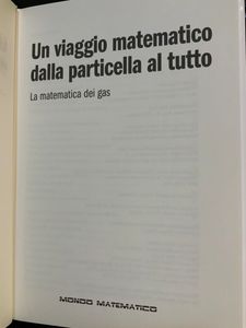 Un Viaggio Matematico Dalla Particella Al Tutto. La Matematica Dei Gas