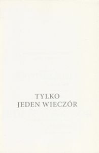 Tylko Jeden Wieczór