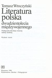 Literatura Polska Dwudziestolecia Międzywojennego