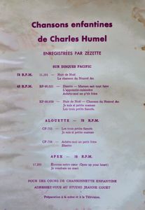 Les Chansons des Petites Zézettes
