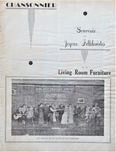Chansonnier Souvenir Des Joyeux Folkloristes de la Living Room Furniture