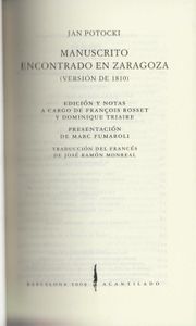 Manuscrito Encontrado En Zaragoza (Versión de 1810)