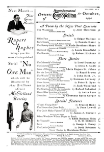 Hearst's International Combined with Cosmopolitan, October 1930
