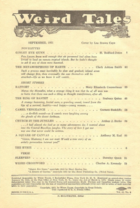 Weird Tales, Vol. 43, No. 6