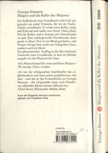 Maigret und die Keller des 'Majestic'