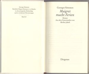 Maigret macht Ferien