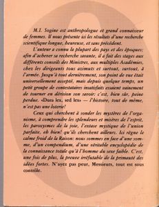 Tout Ce Que L'Homme Sait De La Femme - Trois Millions D'Années De Vie Commune