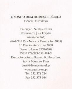 O Sonho dum Homem Ridículo