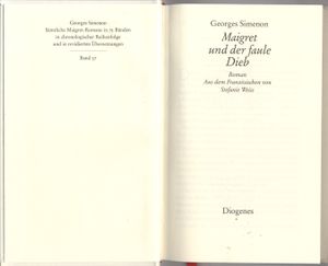 Maigret und der faule Dieb