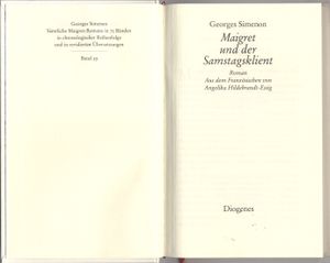 Maigret und der Samstagsklient