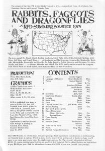 RFD No. 04 Summer 1975 (Rabbits, Faggots and Dragonflies)