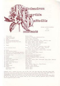 RFD No. 07 Spring 1976 (Rhododendron Forsythia Daffodils)