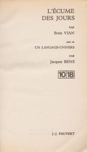 L'écume des jours