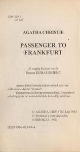 Keleivis Į Frankfurtą