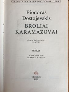 Broliai Karamazovai I