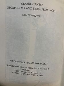 Storia Di Milano E Sua Provincia