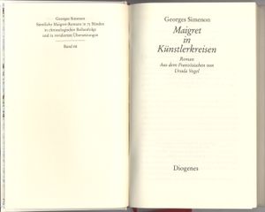 Maigret in Künstlerkreisen
