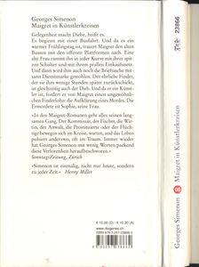 Maigret in Künstlerkreisen