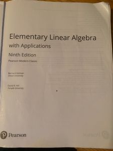 Elementary Linear Algebra with Applications Ninth Edition
