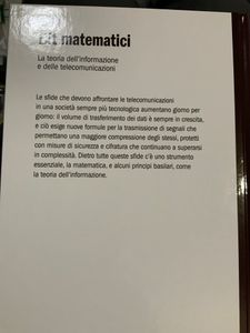 Bit Matematici. La Teoria Dell'Informazione E Delle Telecomunicazioni