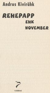 Rehepapp ehk november