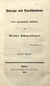 Parerga und Paralipomena