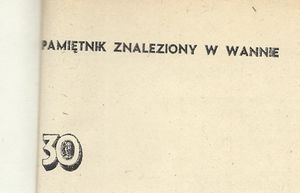 Pamiętnik Znaleziony W Wannie