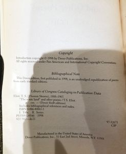 The Waste Land, Prufrock and Other Poems