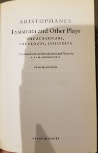 Lysistrata and Other Plays