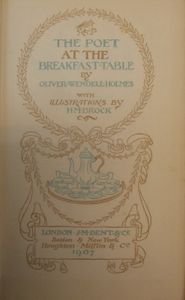 The Poet at the Breakfast-Table