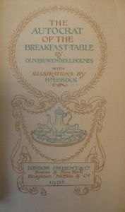 The Autocrat of the Breakfast-Table