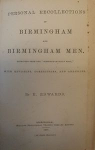 Personal Recollections of Birmingham and Birmingham Men