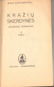 Kražių Skerdynės 1 Tomas