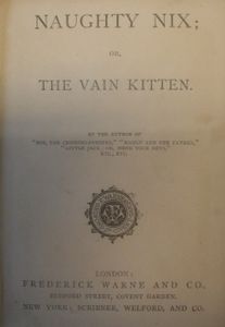 Naughty Nix; or, the Vain Kitten
