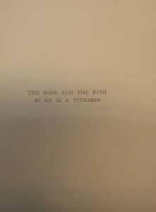 The Rose and the Ring or the History of the Prince Giglio and Prince Bulbo