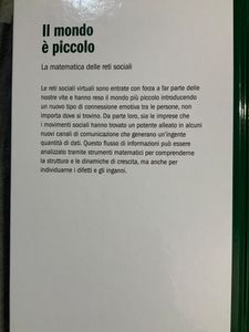 Il Mondo E' Piccolo. La Matematica Delle Reti Sociali.