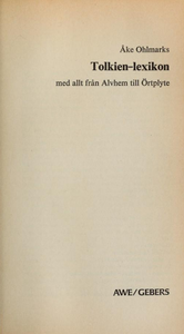 Tolkien-lexikon med allt från Alvhem till Örtplyte