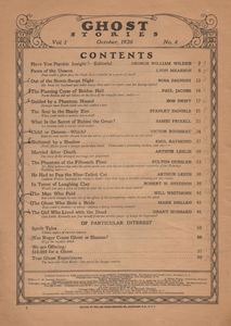 Ghost Stories, October 1926