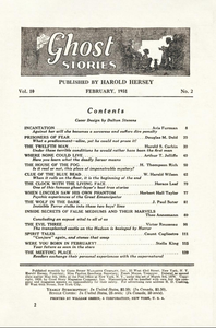 Ghost Stories, February 1931