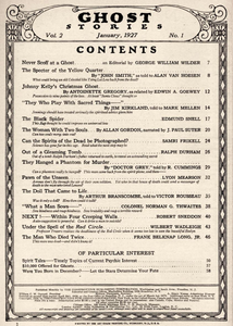 Ghost Stories, January 1927