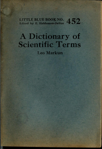 A Dictionary of Scientific Terms