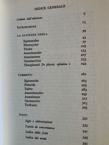 La Sapienza Greca. Vol. II. Epimenide - Ferecide - Talete - Anassimandro - Anassimene - Onomacrito.